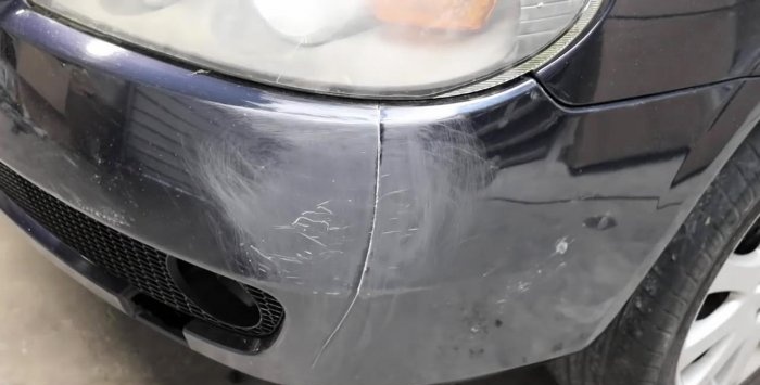 How to repair a crack on a car bumper