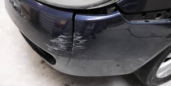 How to repair a crack on a car bumper