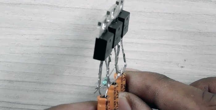 The simplest controller for switching RGB LED strips with three transistors