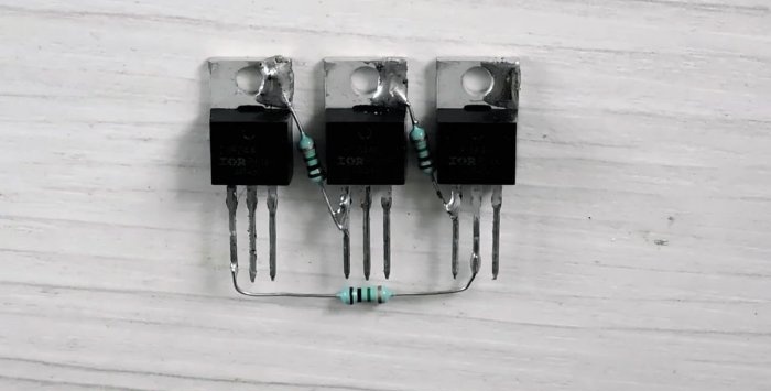 The simplest controller for switching RGB LED strips with three transistors