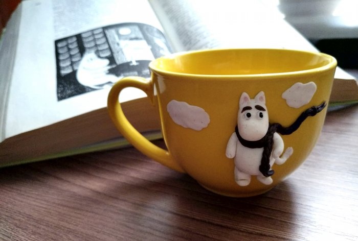 Decor of a mug with polymer clay