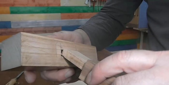 Making a tenon socket using a drilling machine