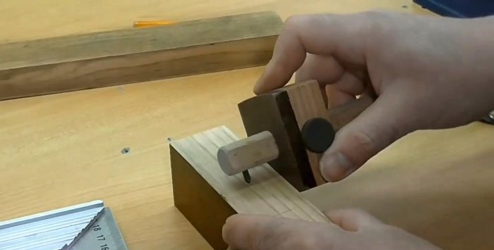 Making a tenon socket using a drilling machine