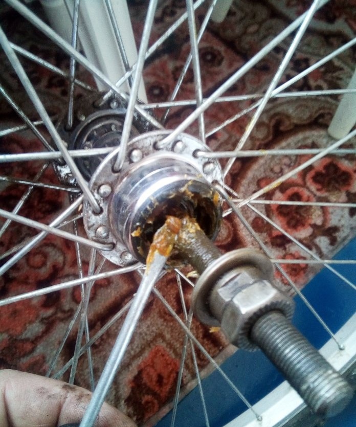 Disassembly, maintenance and assembly of the rear hub and ratchet of the bicycle wheel