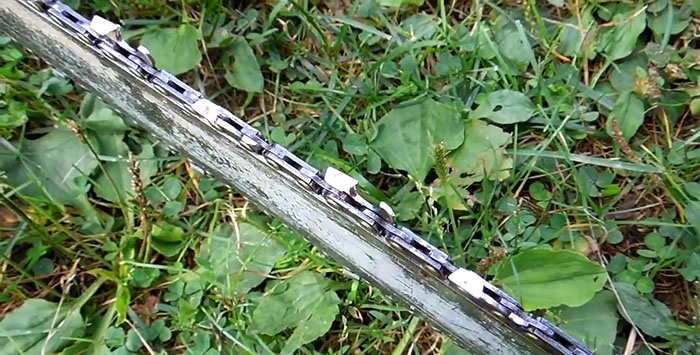 Quickly sharpening a chainsaw chain with a grinder