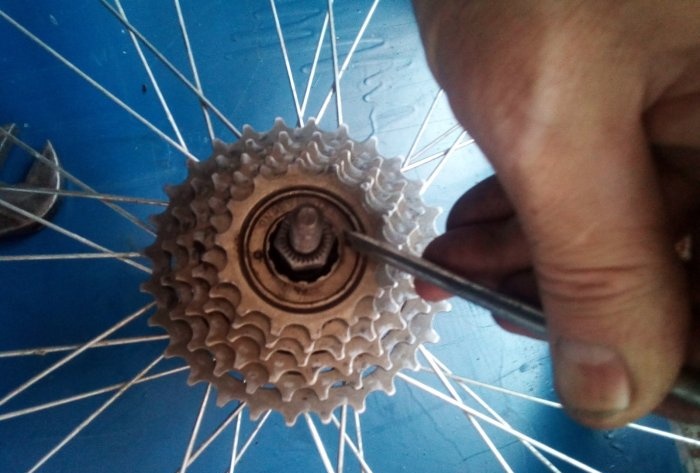 Disassembly, maintenance and assembly of the rear hub and ratchet of the bicycle wheel