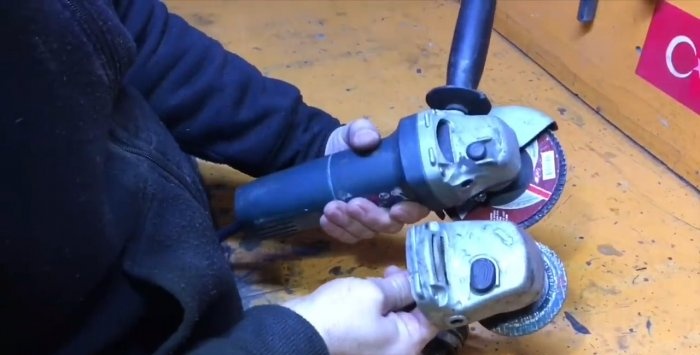 Do-it-yourself grinding cutting attachment for a screwdriver