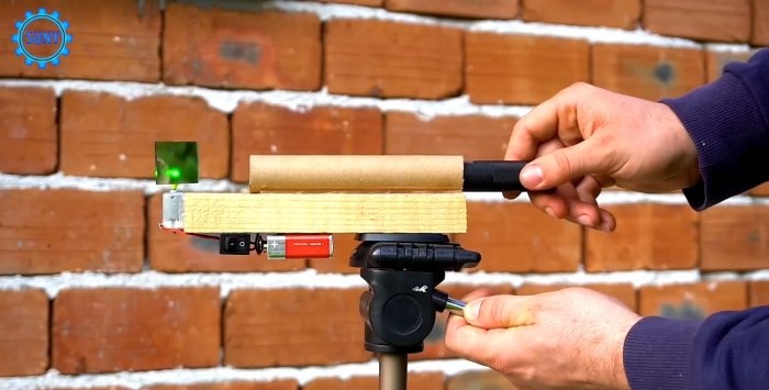 How to make a simple laser level from a pointer