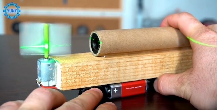 How to make a simple laser level from a pointer