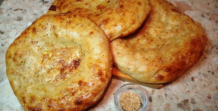 Uzbek flatbread in the oven Like from a tandoor