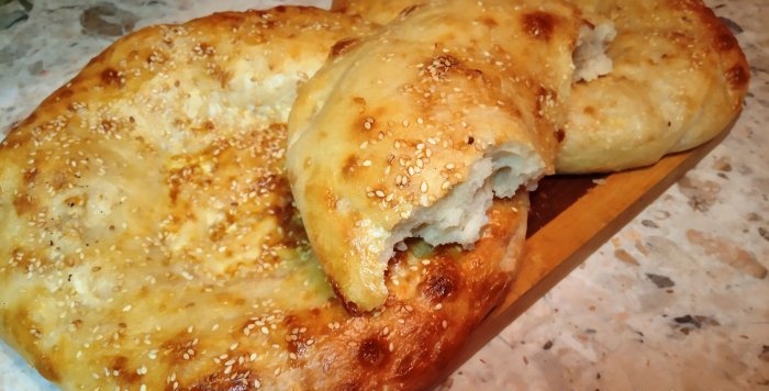 Uzbek flatbread in the oven Like from a tandoor