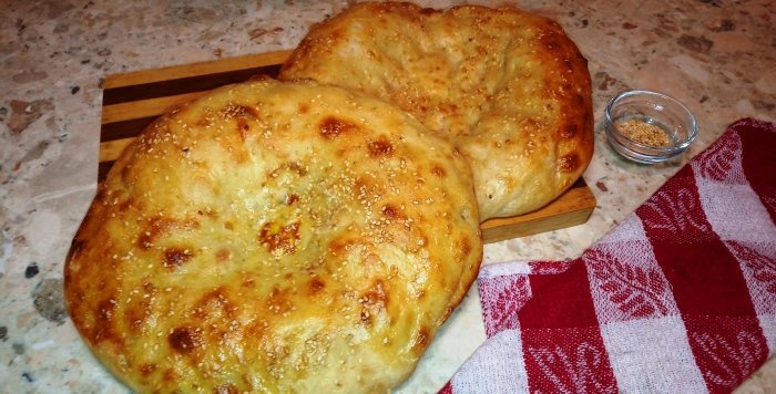 Uzbek flatbread in the oven Like from a tandoor