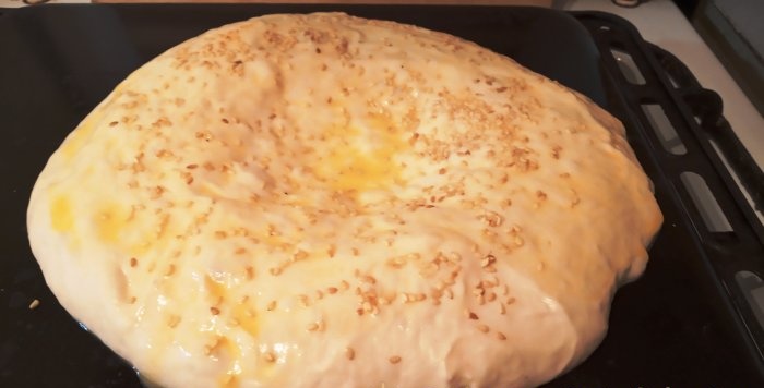 Uzbek flatbread in the oven Like from a tandoor