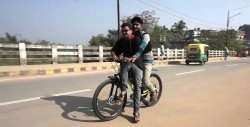 Powerful electric bicycle with an asynchronous electric motor