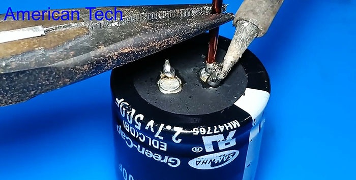 Resistance welding using one supercapacitor