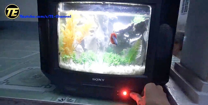 How to make an aquarium from an old TV