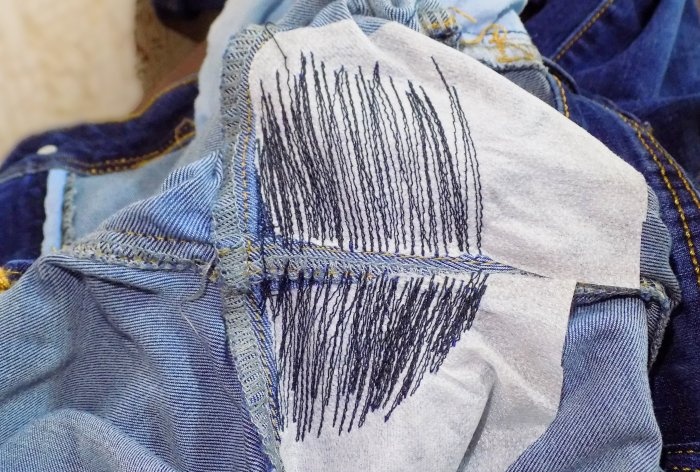 How to repair frayed jeans