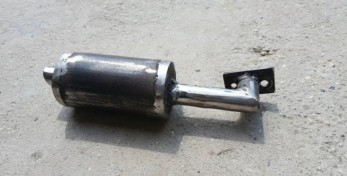 Homemade muffler for brush cutters