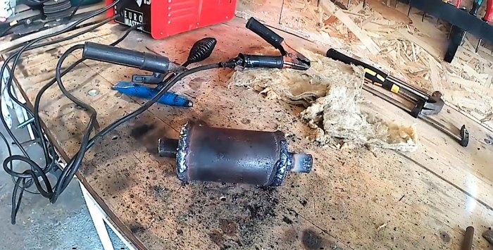 Homemade muffler for brush cutters