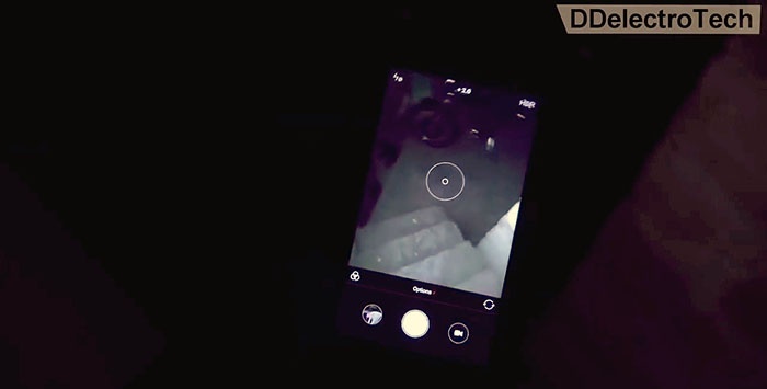 DIY night vision device from a mobile phone