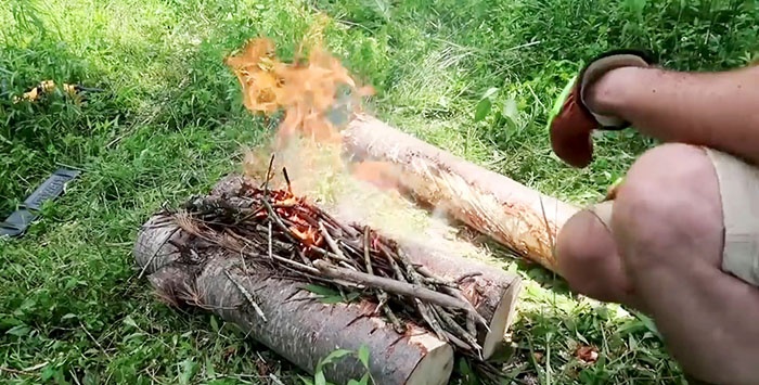 Seven ways to make a fire outdoors