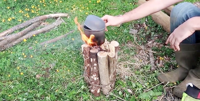 Seven ways to make a fire outdoors