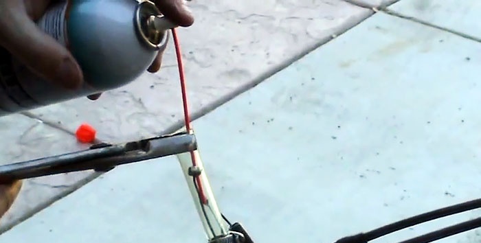 A way to lubricate the cable without removing it