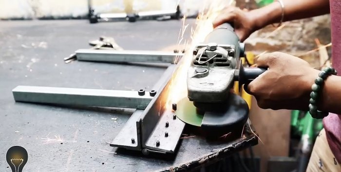 How to make a sheet bender from a corner and door hinges