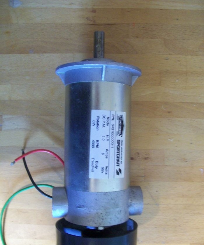 Homemade flange for electric motor shaft