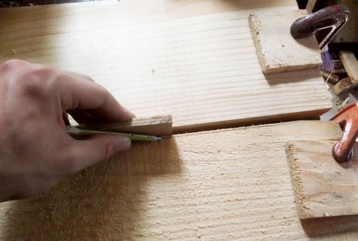 Wooden table with wall mount