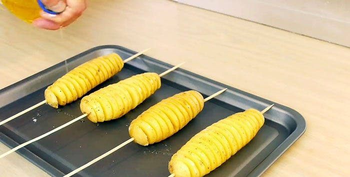 How to cut potatoes into spirals with a regular knife