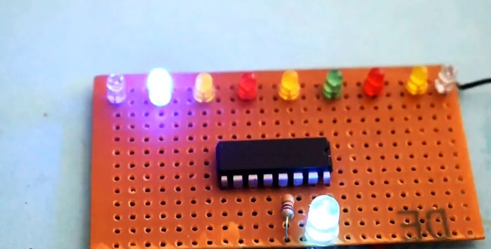 DIY running lights on one chip