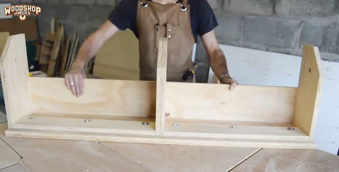 How to make hanging shelves in a garage or workshop that don't take up space