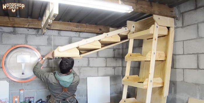 How to make hanging shelves in a garage or workshop that don't take up space