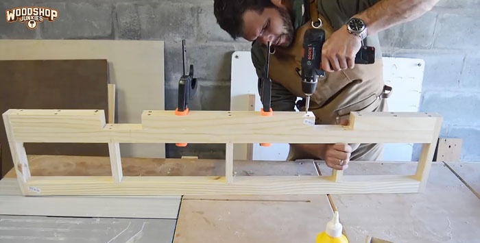 How to make hanging shelves in a garage or workshop that don't take up space