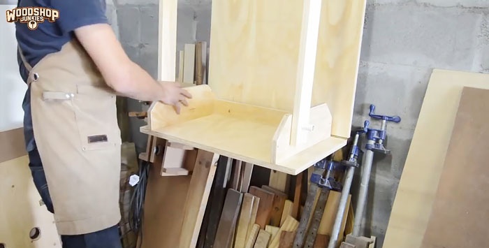 How to make hanging shelves in a garage or workshop that don't take up space