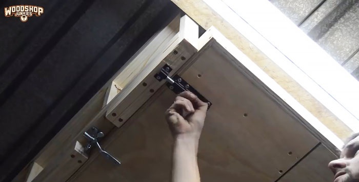 How to make hanging shelves in a garage or workshop that don't take up space