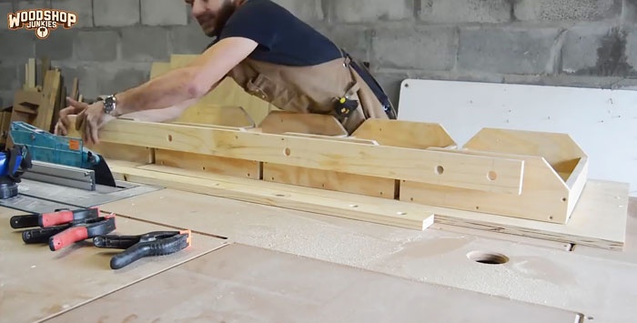 How to make hanging shelves in a garage or workshop that don't take up space