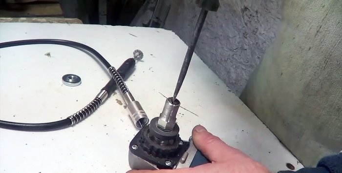 The Dremel is broken, no problem, it can be replaced by an angle grinder