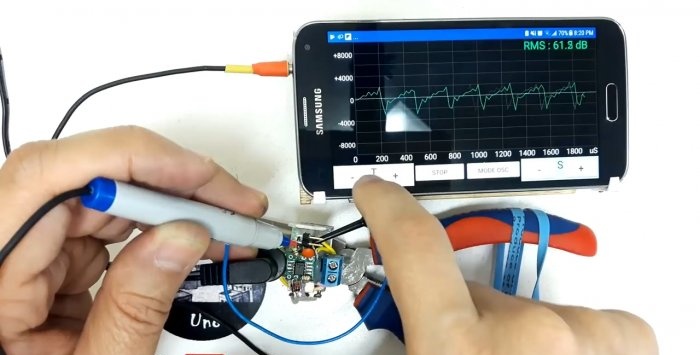 A simple homemade oscilloscope from a smartphone