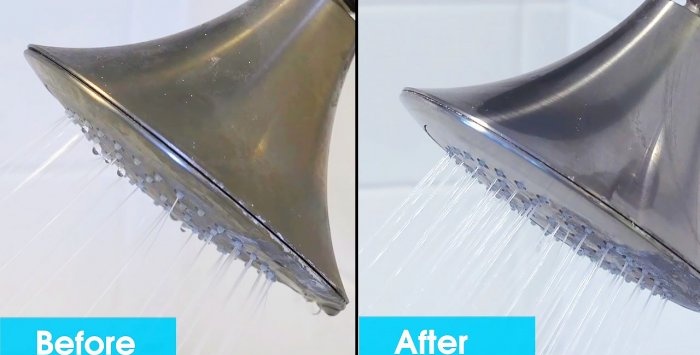 How to quickly and easily clean a shower head yourself