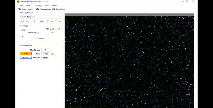 Making a radiation detector from a webcam