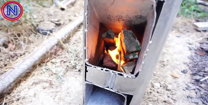 Do-it-yourself portable miracle stove from an old canister