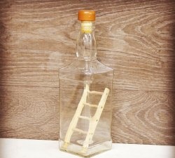 How to put a ladder in a bottle