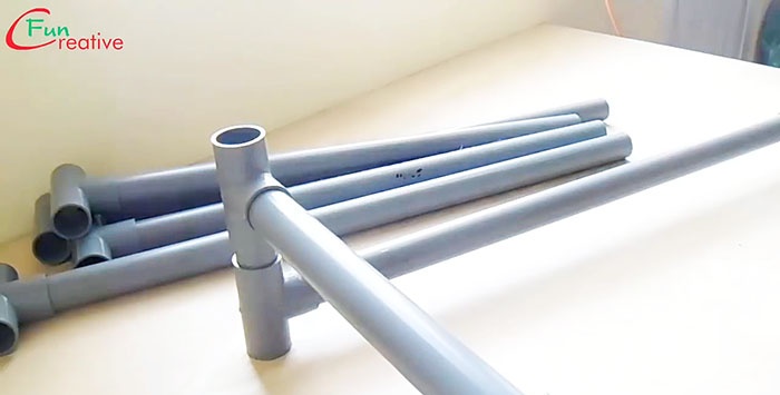 How to quickly make a desktop from PVC pipes