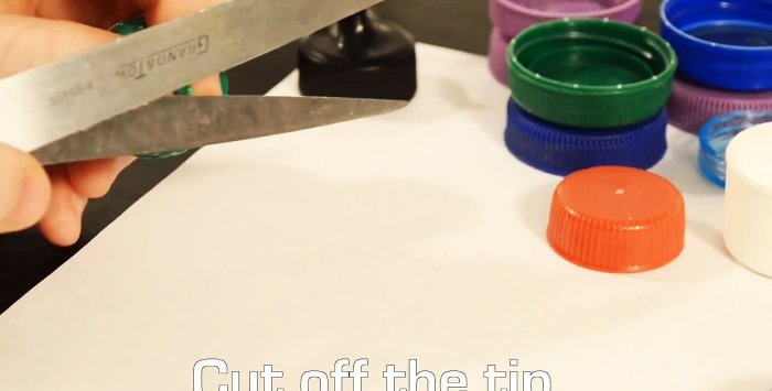 How to make a dispenser from a plastic bottle cap and use cases