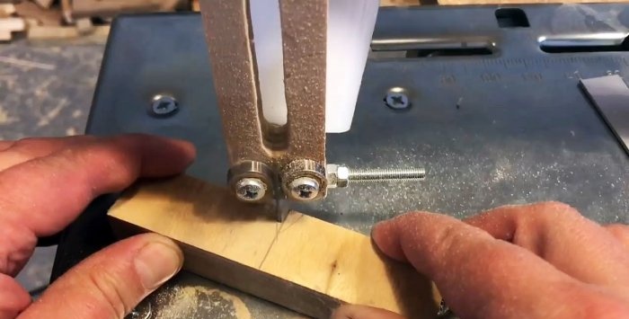 Self-centering jig for adding dowels