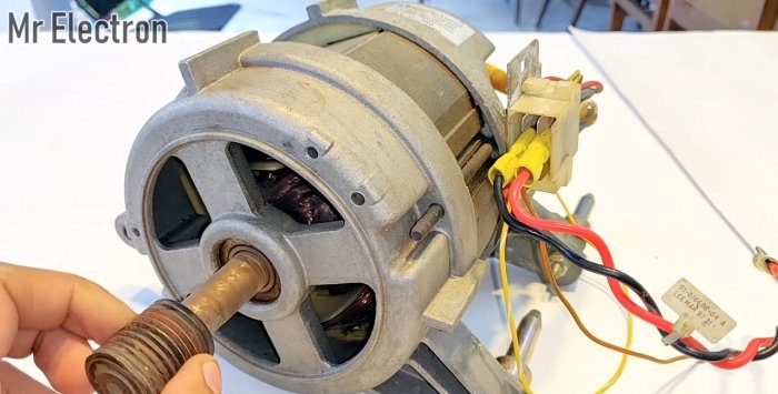 How to turn a washing machine motor into a 220 V generator