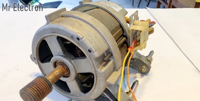 How to turn a washing machine motor into a 220 V generator