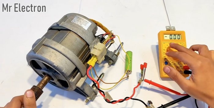 How to turn a washing machine motor into a 220 V generator